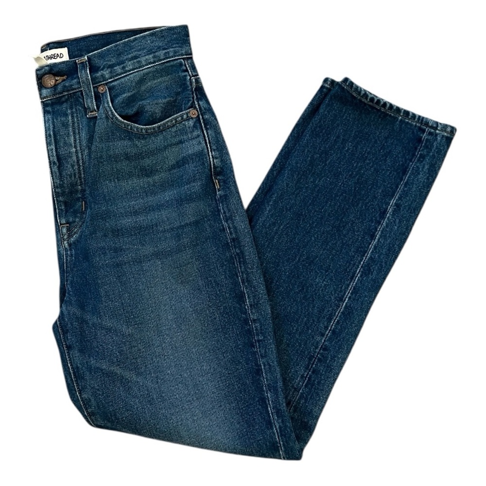 Rivet & Thread by Madewell High Rise Straight Fit Button-fly Jeans 26